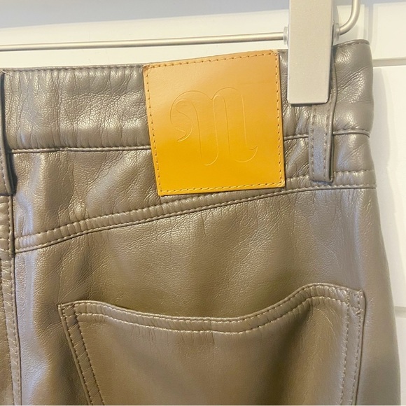 Nanushka |  Zoey Dark Brown High Waist Regenerated Leather Blend Trousers Small - Picture 8 of 16